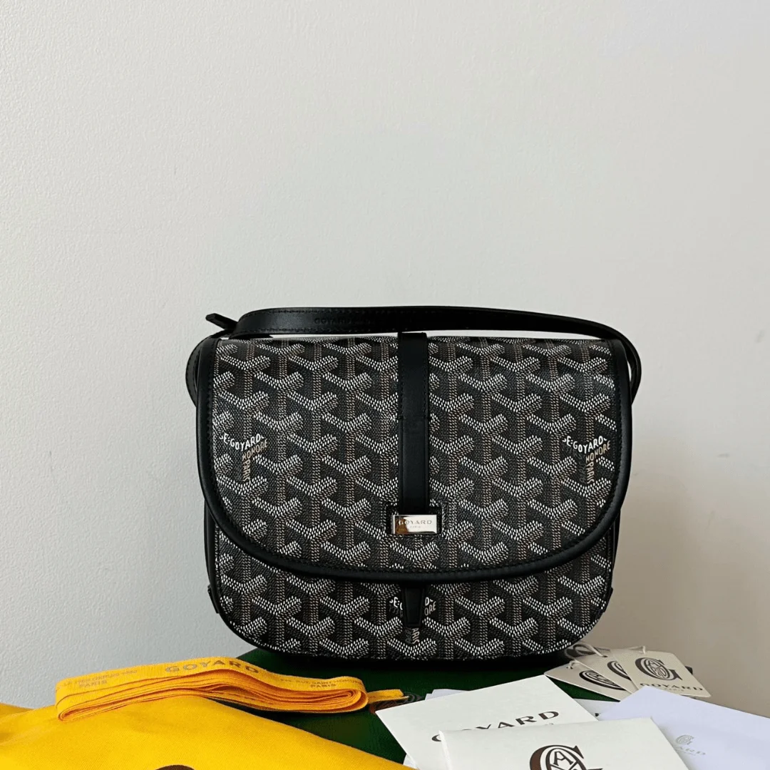 Goyard Super Fake 11 Black Crossbody Handbag Women’s 22x16x7cm