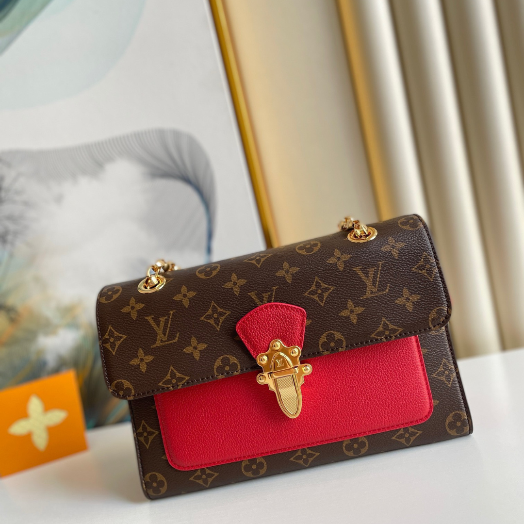 Louis Vuitton LV Victoire Monogram Pattern Like Auth Handbags 27x20x10cm