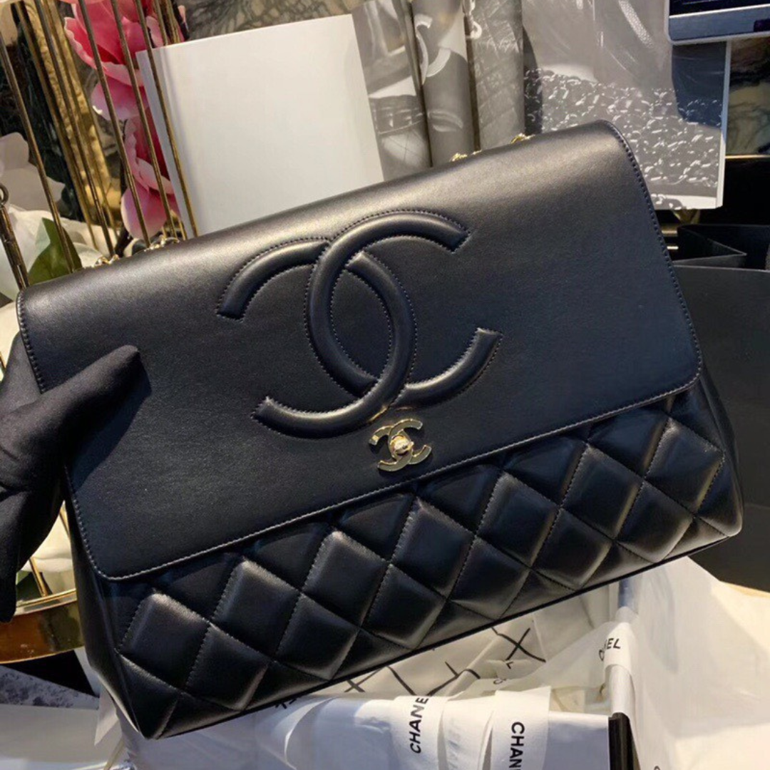 Chanel Shopping Super Fake Handbags Woman’s Black Leather 33x23x11cm